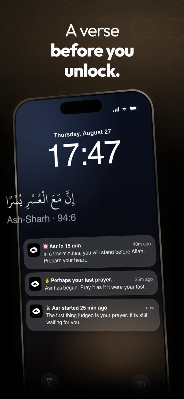 A verse before you unlock.