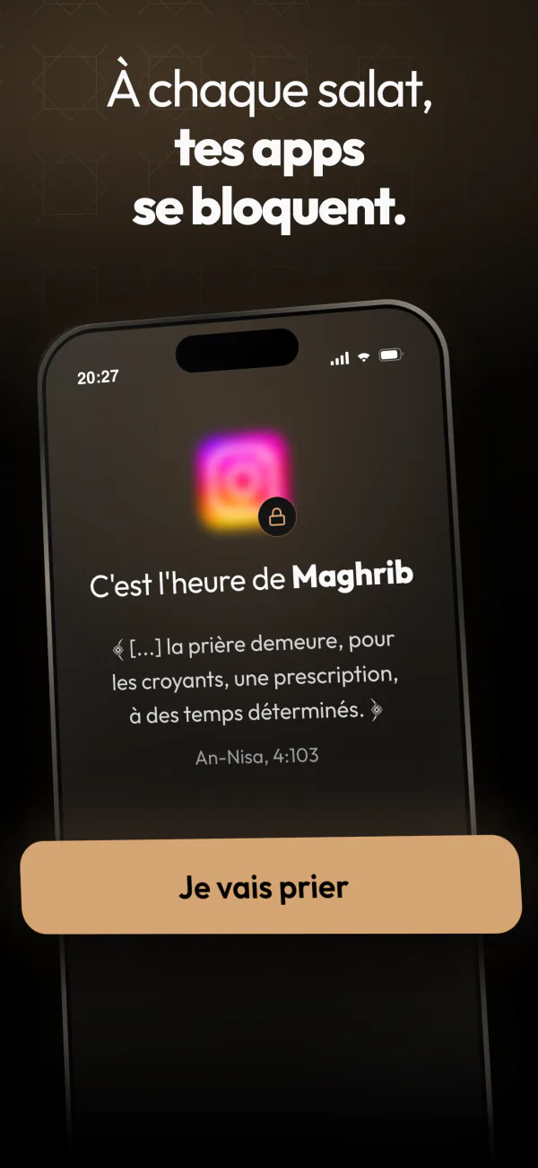 À chaque salat, tes apps se bloquent.